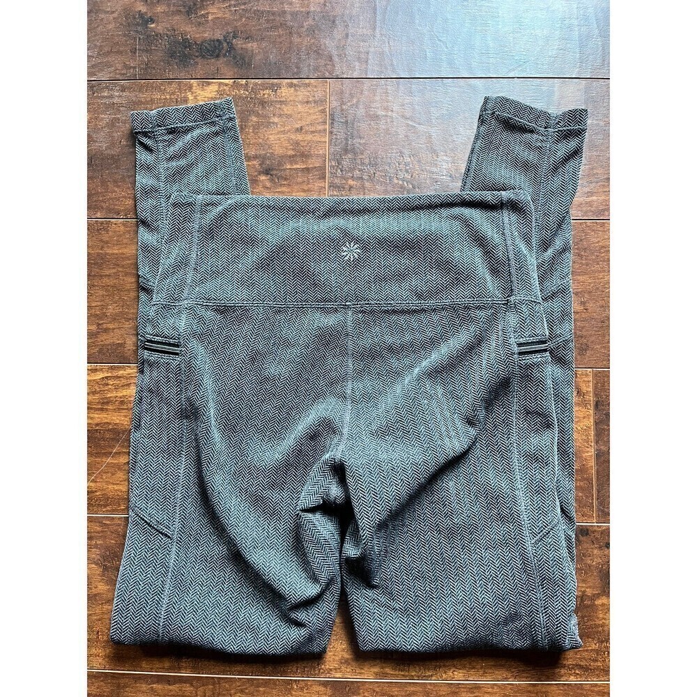 Athleta Herringbone Sly Drifter Gray Legging Zip … - image 4